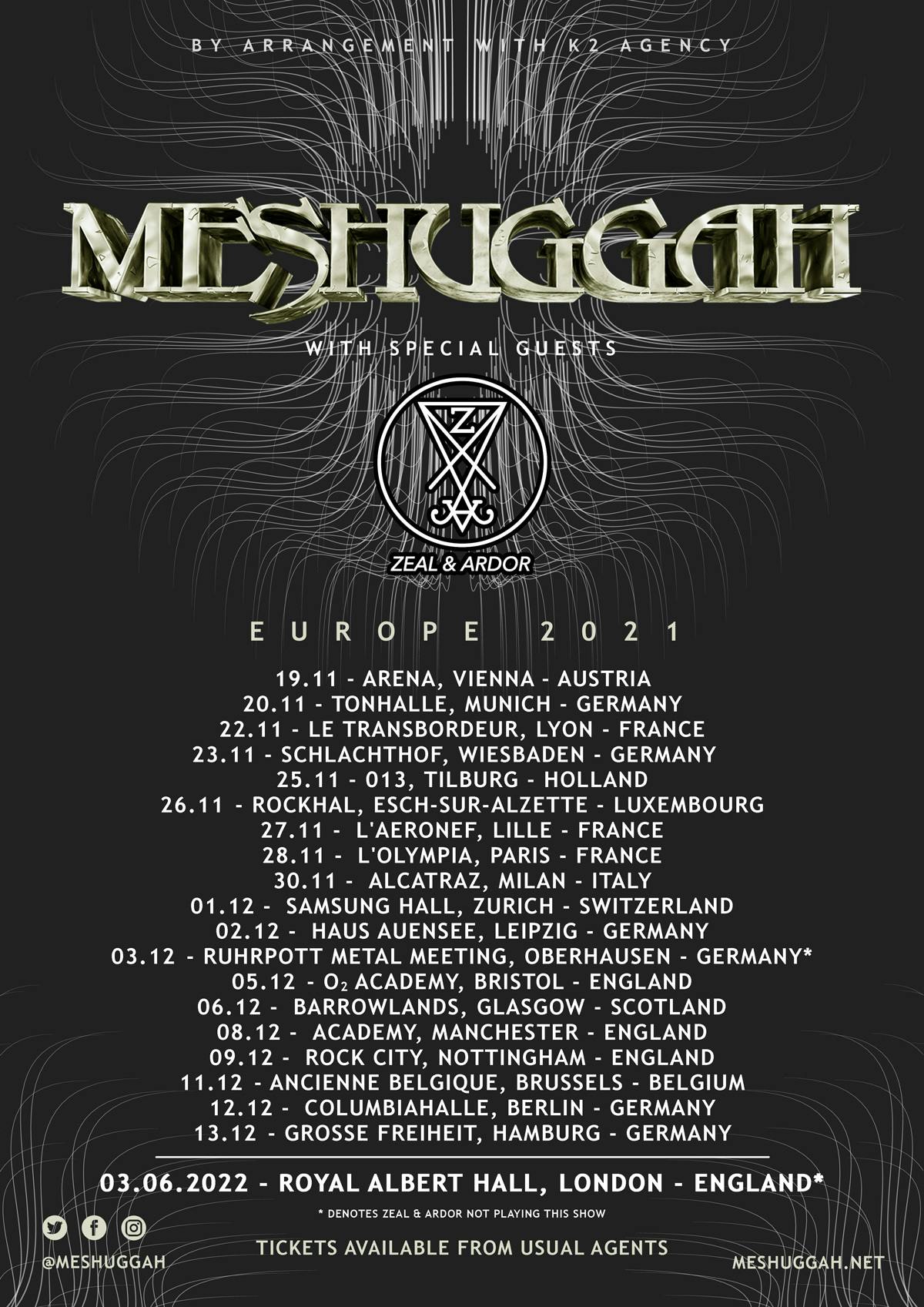 Meshuggah announce 2021 UK/European tour, plus 2022 London… Kerrang!