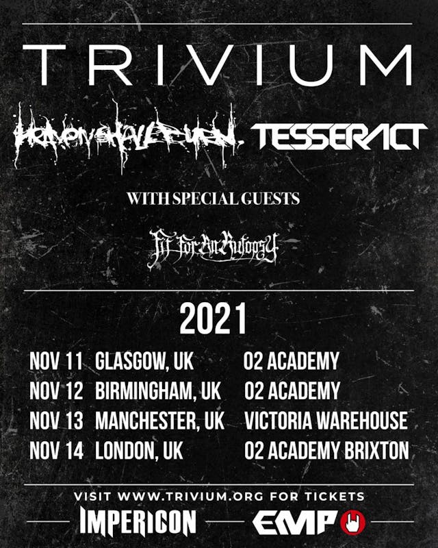 Trivium announce UK tour for 2021 | Kerrang!