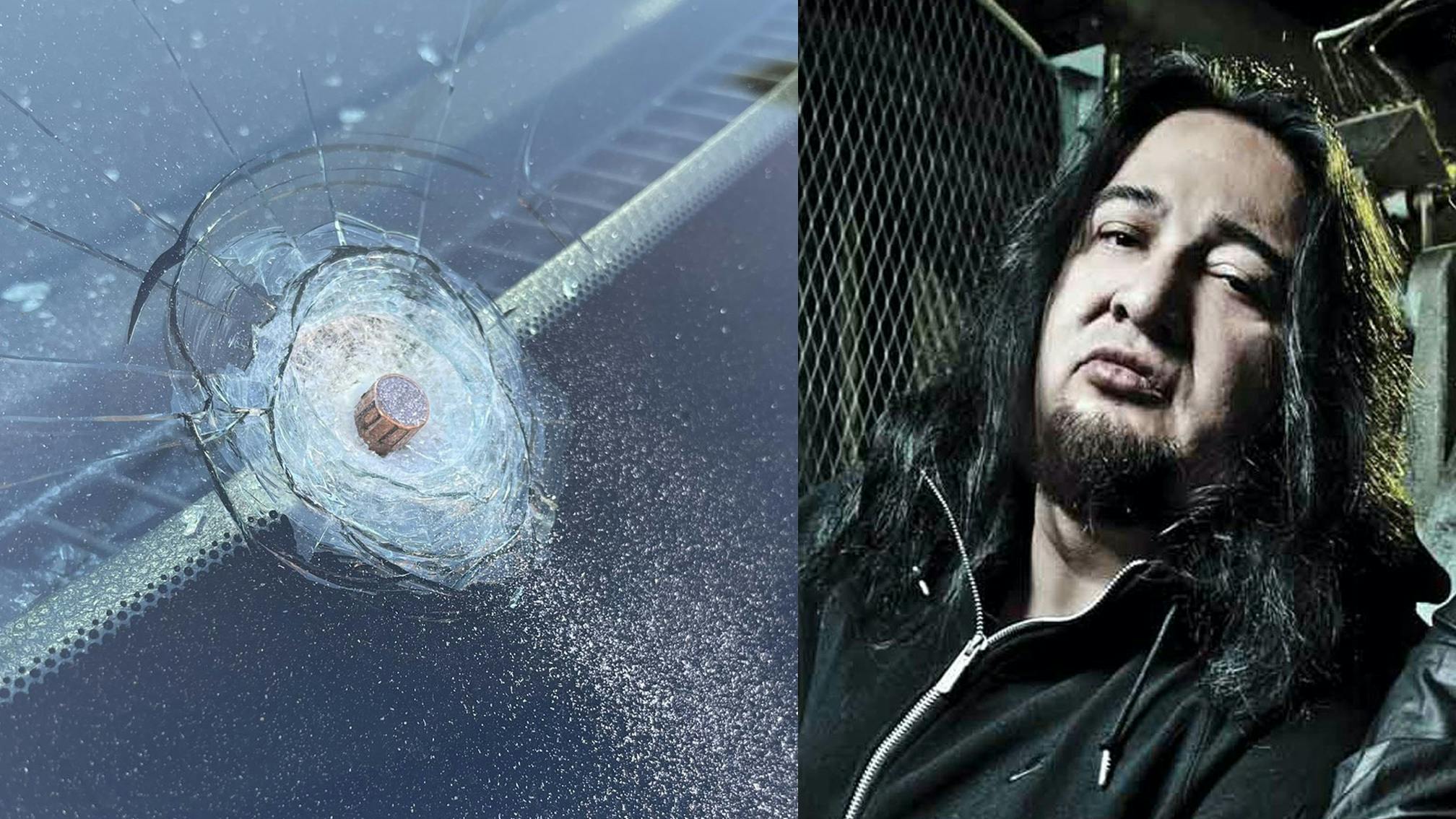Fear Factory’s Dino Cazares found a bullet in his car windshield