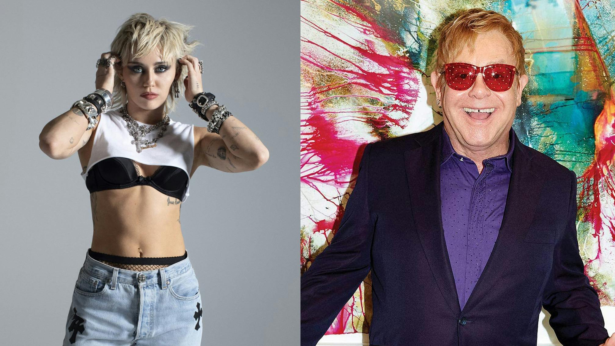 Miley Cyrus has covered Metallica's Nothing Else Matters with Elton John