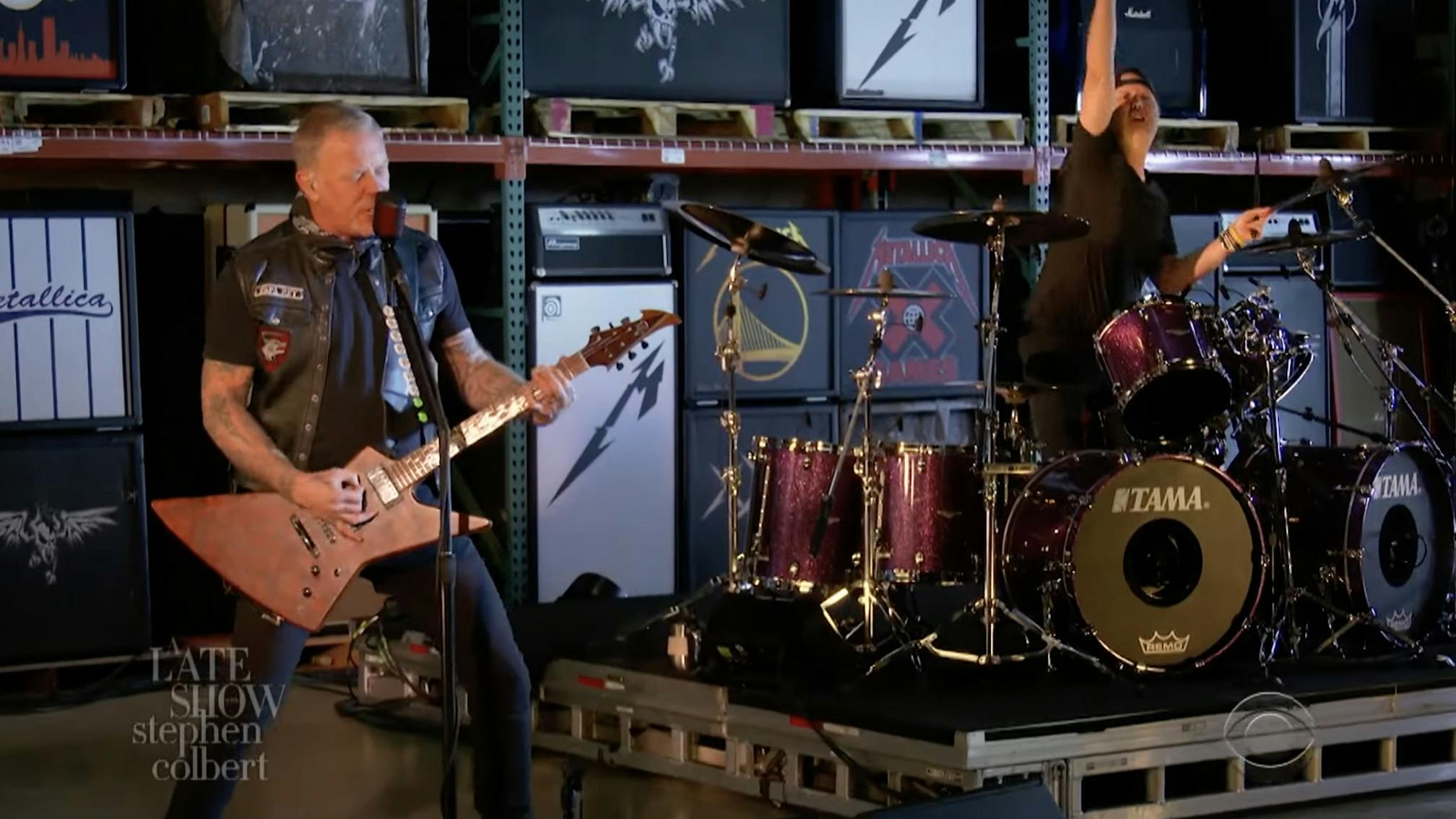Watch Metallica tear through Enter Sandman on The Late Show with Stephen Colbert