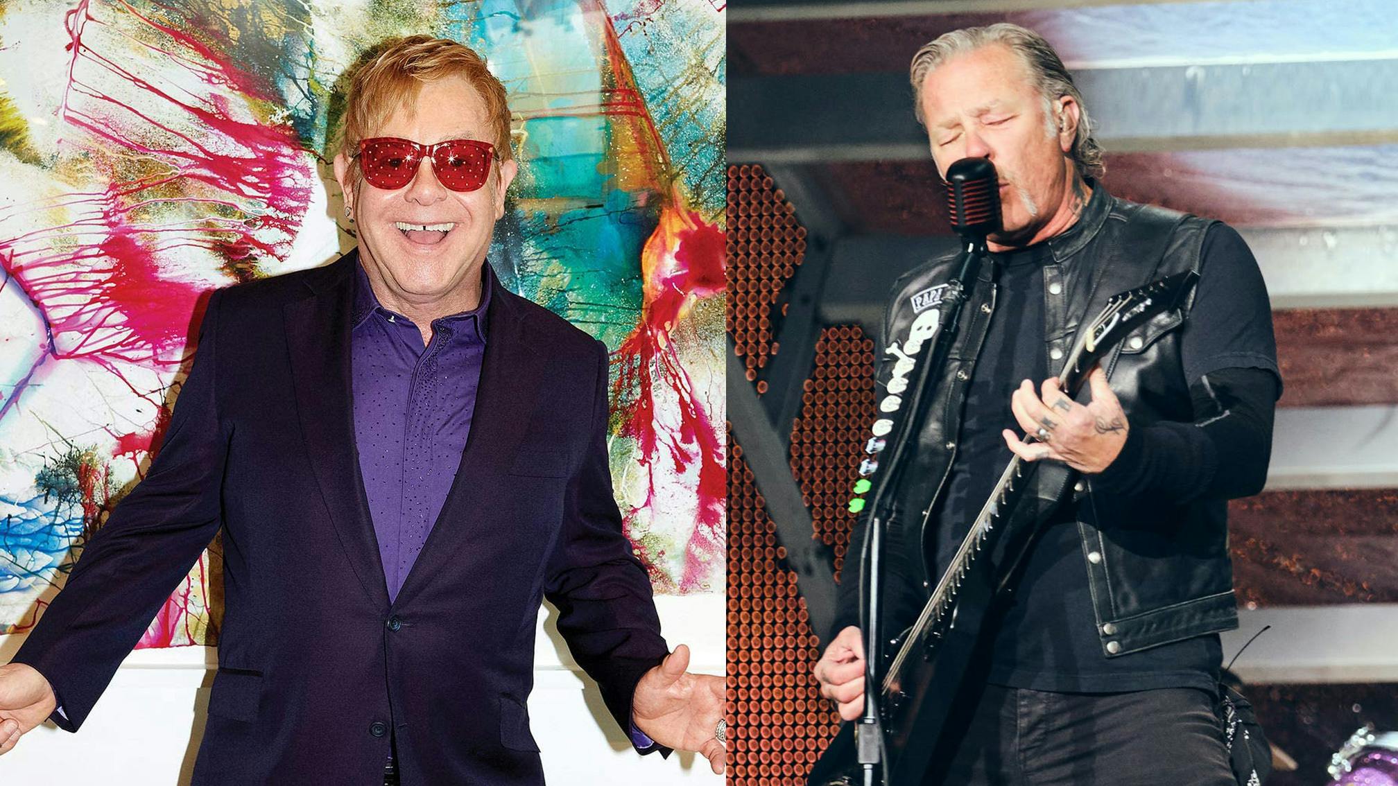 Elton John has been working on “something” with Metallica