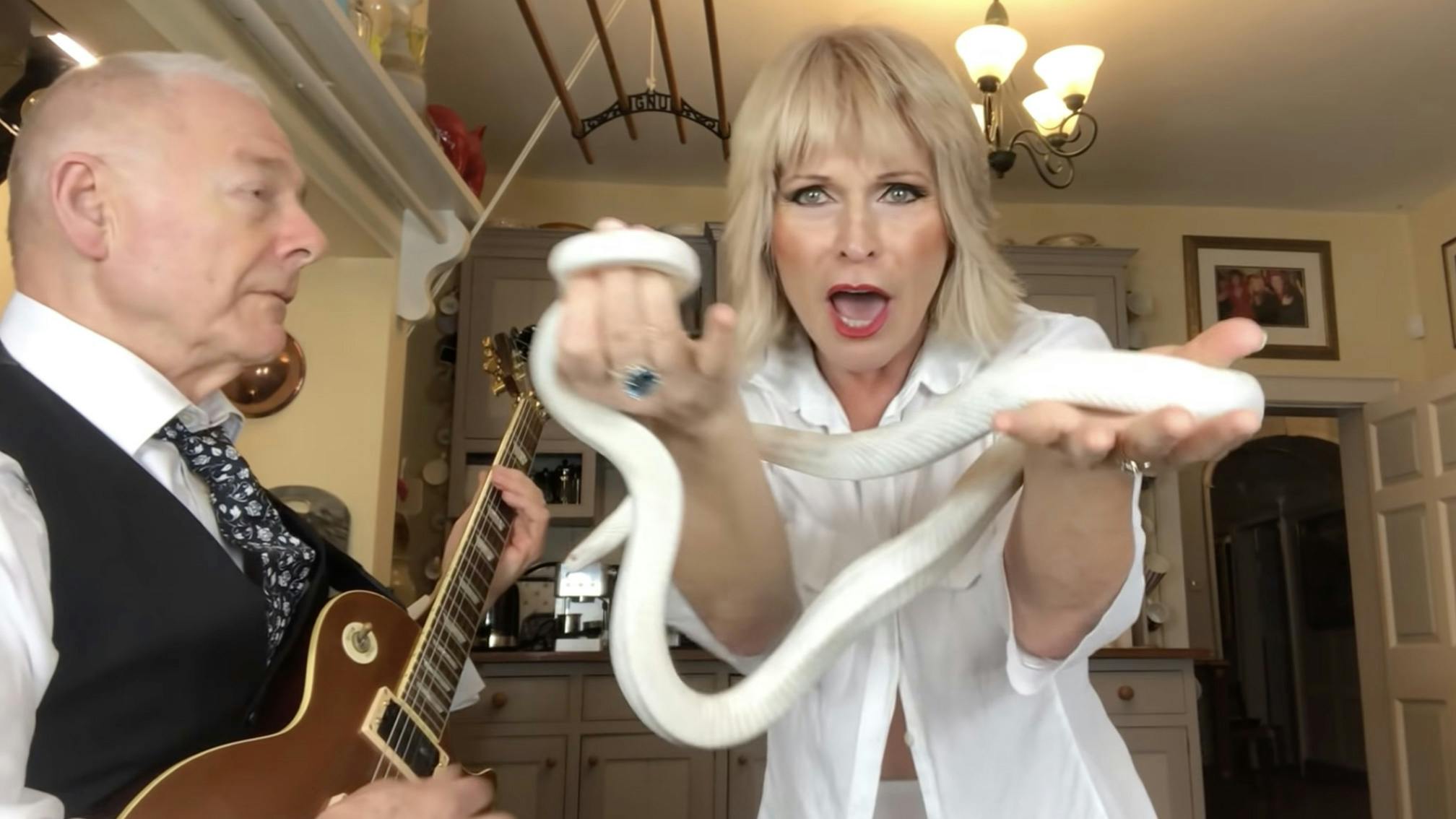 Robert Fripp and Toyah Willcox cover Foo Fighters' Everlong… with the help of a snake