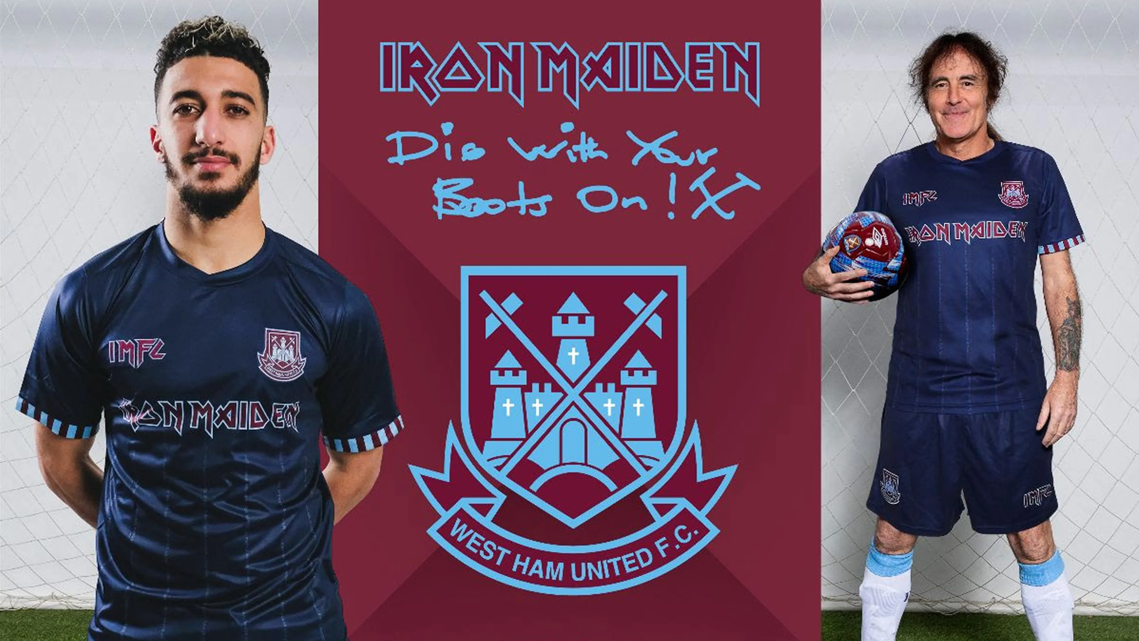 Iron Maiden and West Ham launch new football away shirt and training range