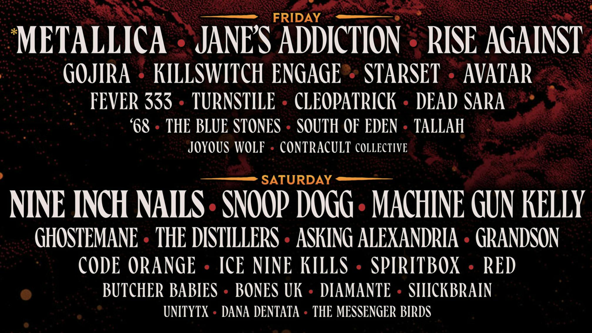 Metallica, Nine Inch Nails, Korn, Machine Gun Kelly and more for Louder Than Life 2021