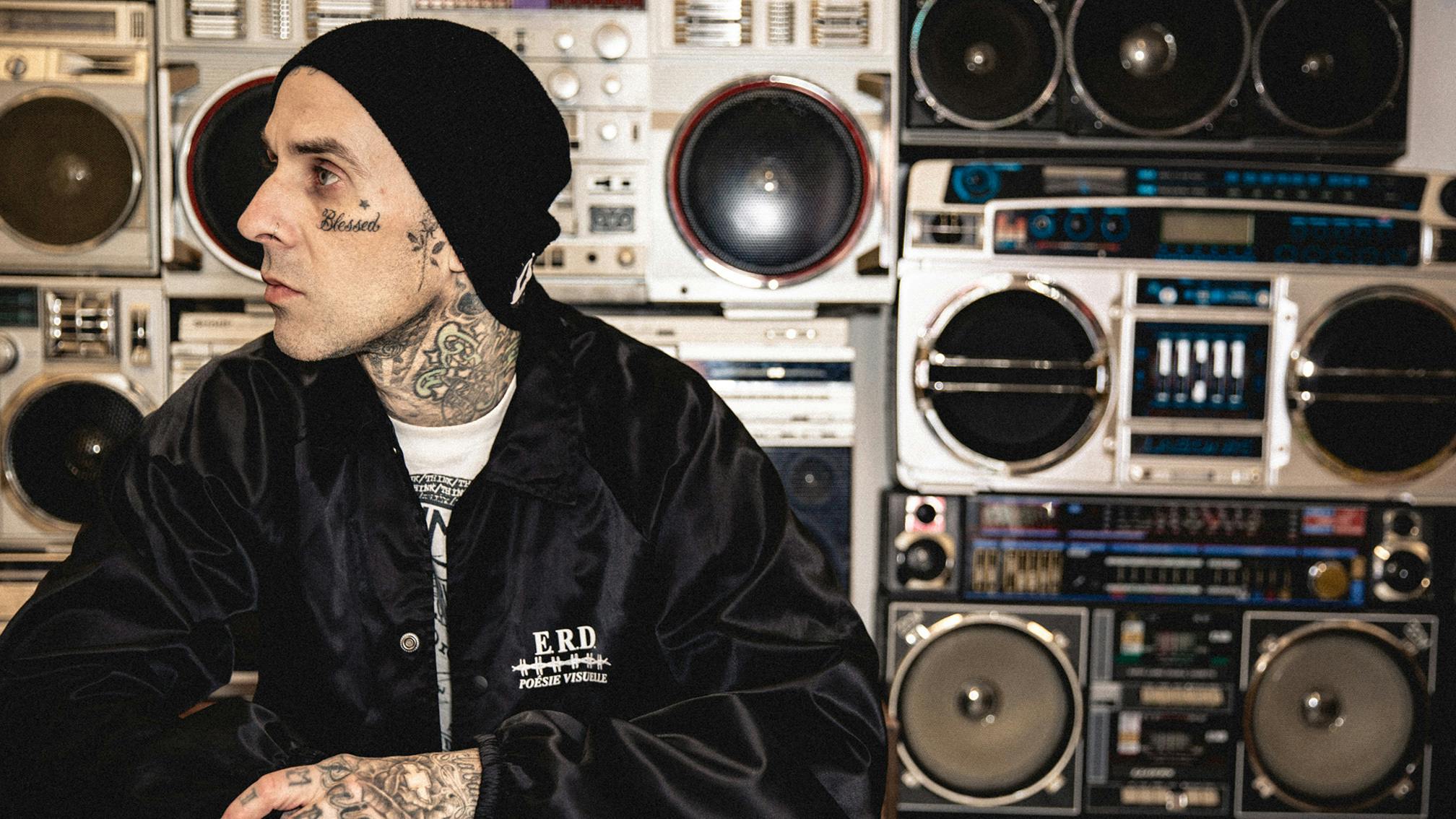 blink-182's Travis Barker to sell Adam's Song drum kit and other used gear