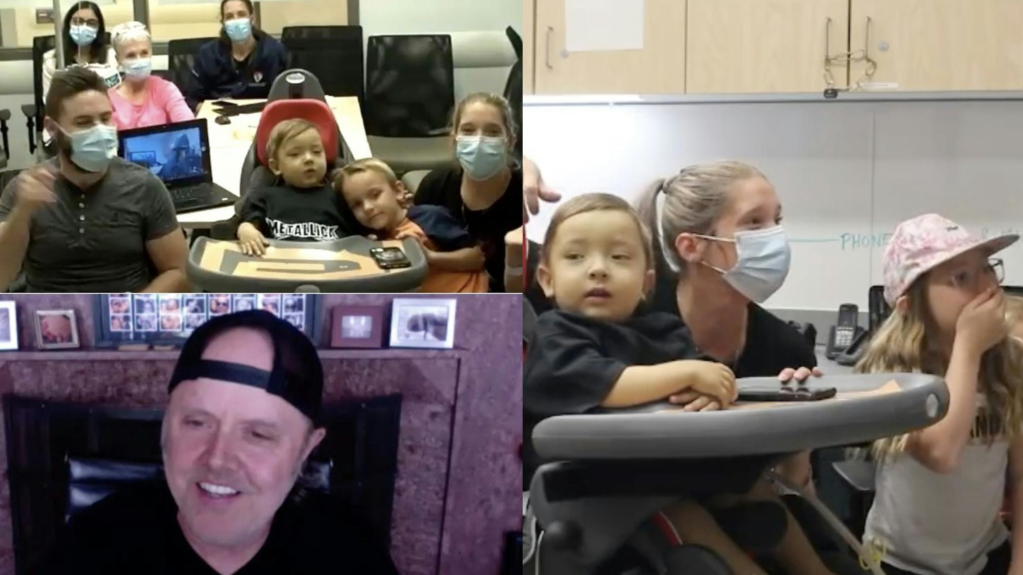 See Lars Ulrich's heartwarming Zoom call to a two-year-old cancer patient