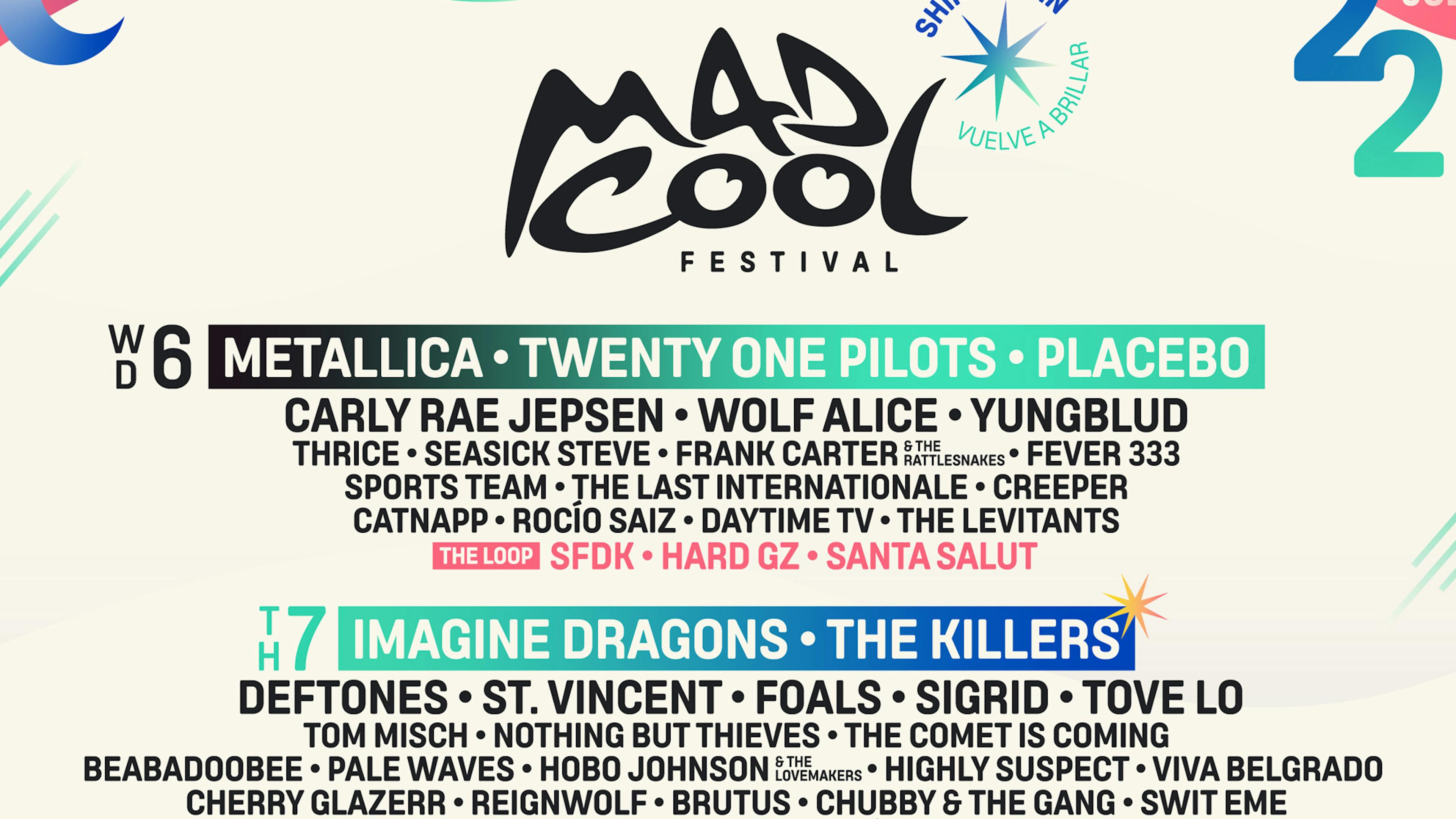 Metallica, twenty one pilots, Muse, Deftones and more for Mad Cool Festival 2022