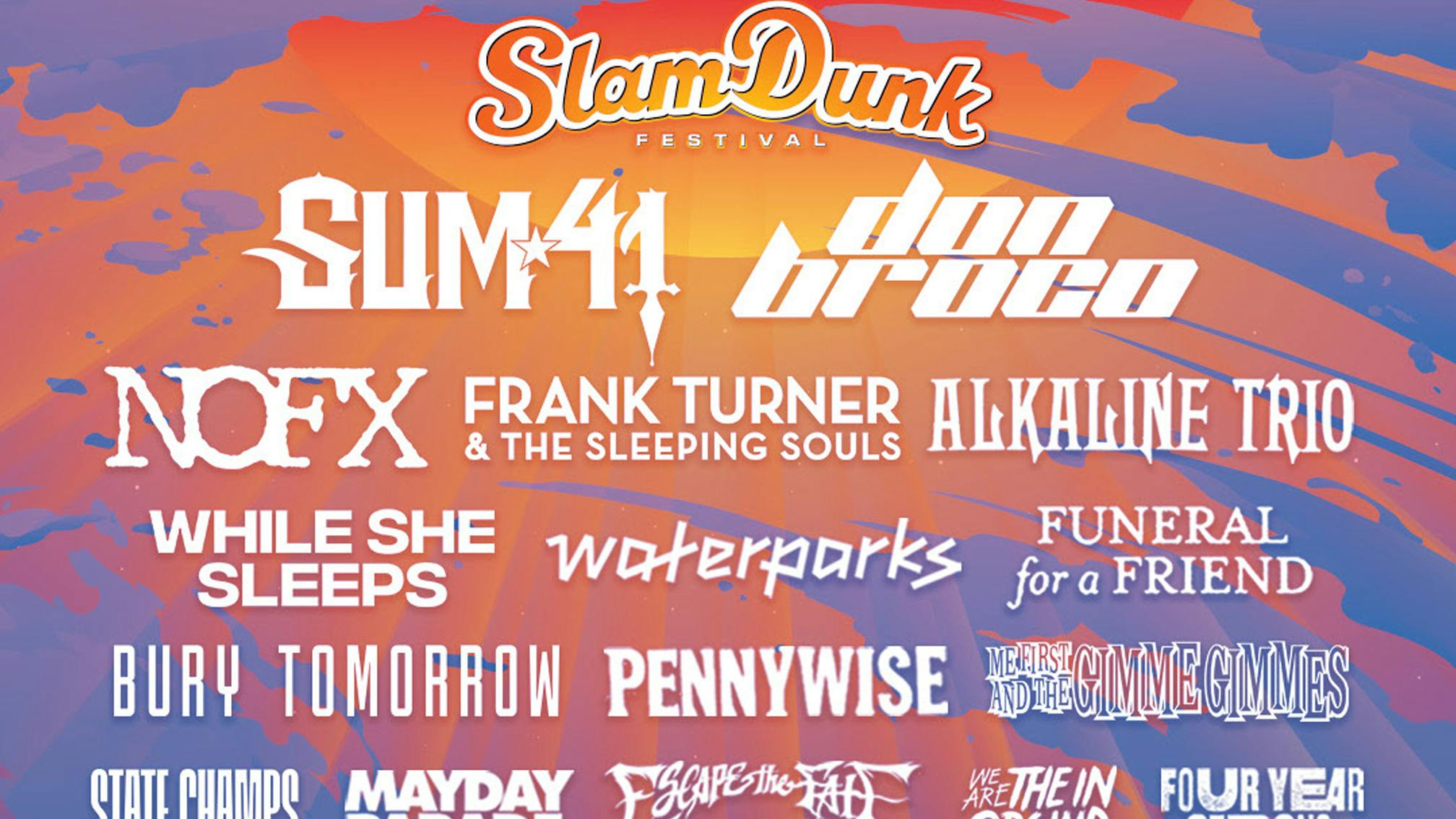 Slam Dunk announce Frank Turner, Alkaline Trio, Funeral For A Friend and more