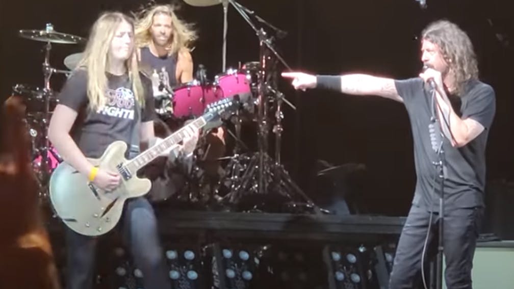 Watch Foo Fighters invite fan onstage to play Monkey Wrench