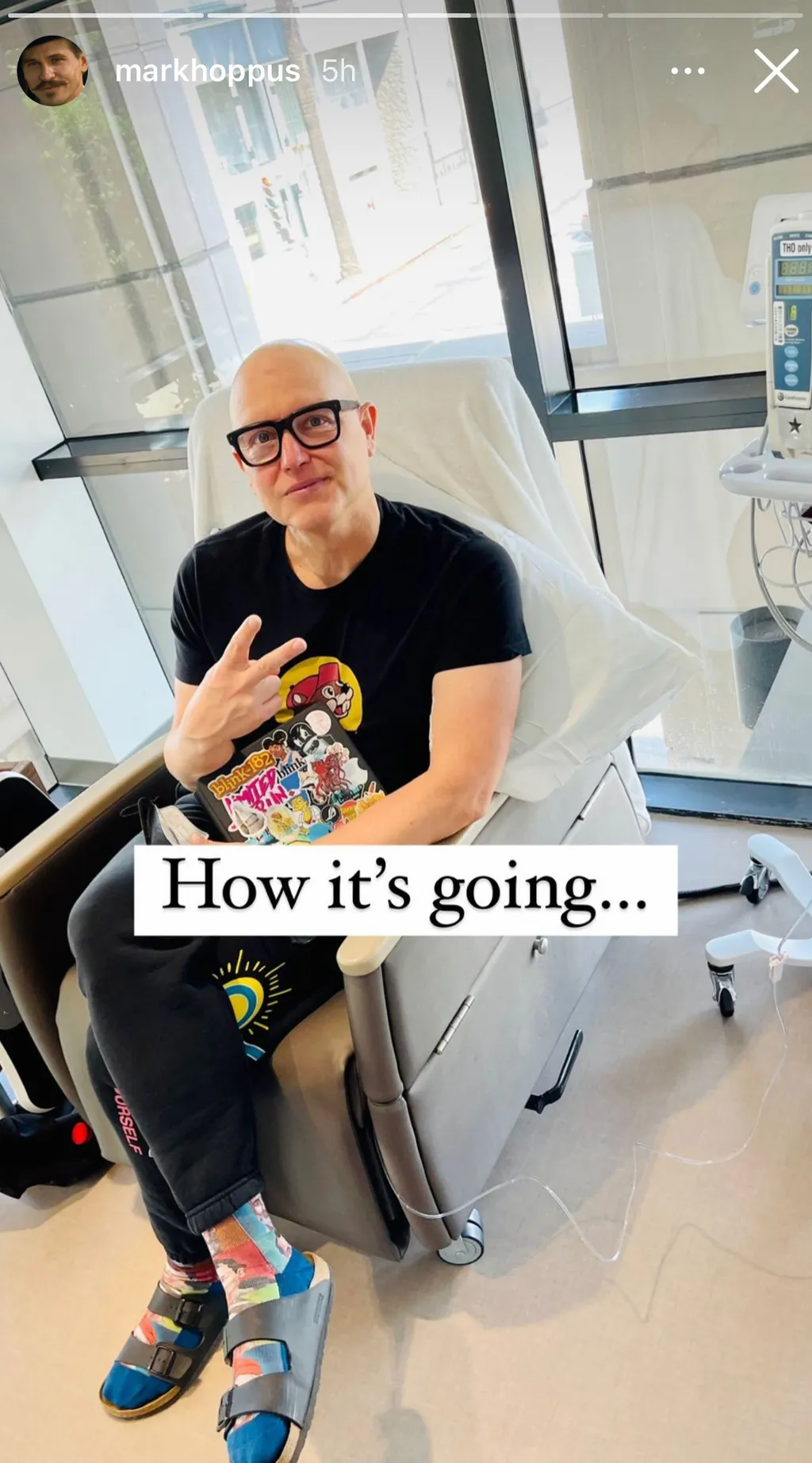 Mark Hoppus Instagram stories how its going