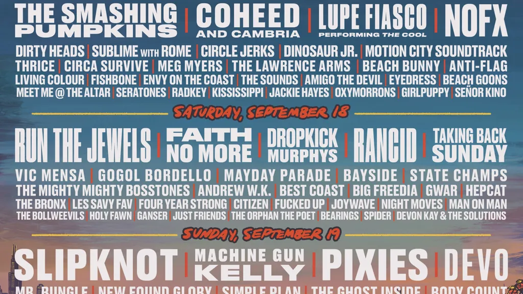 Riot Fest Slipknot headline September 2022 header