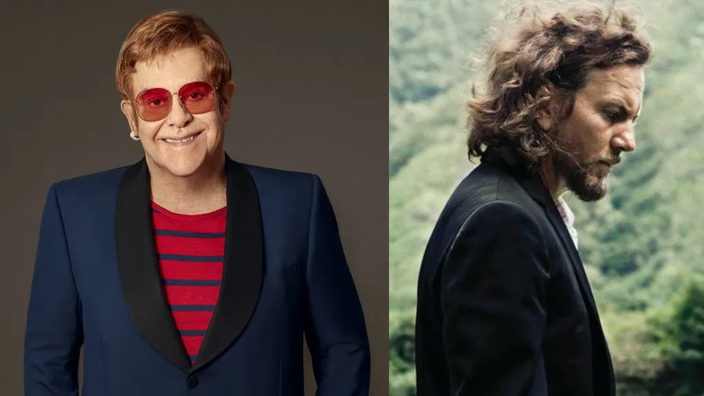 Elton John Eddie Vedder September 2021 press shots