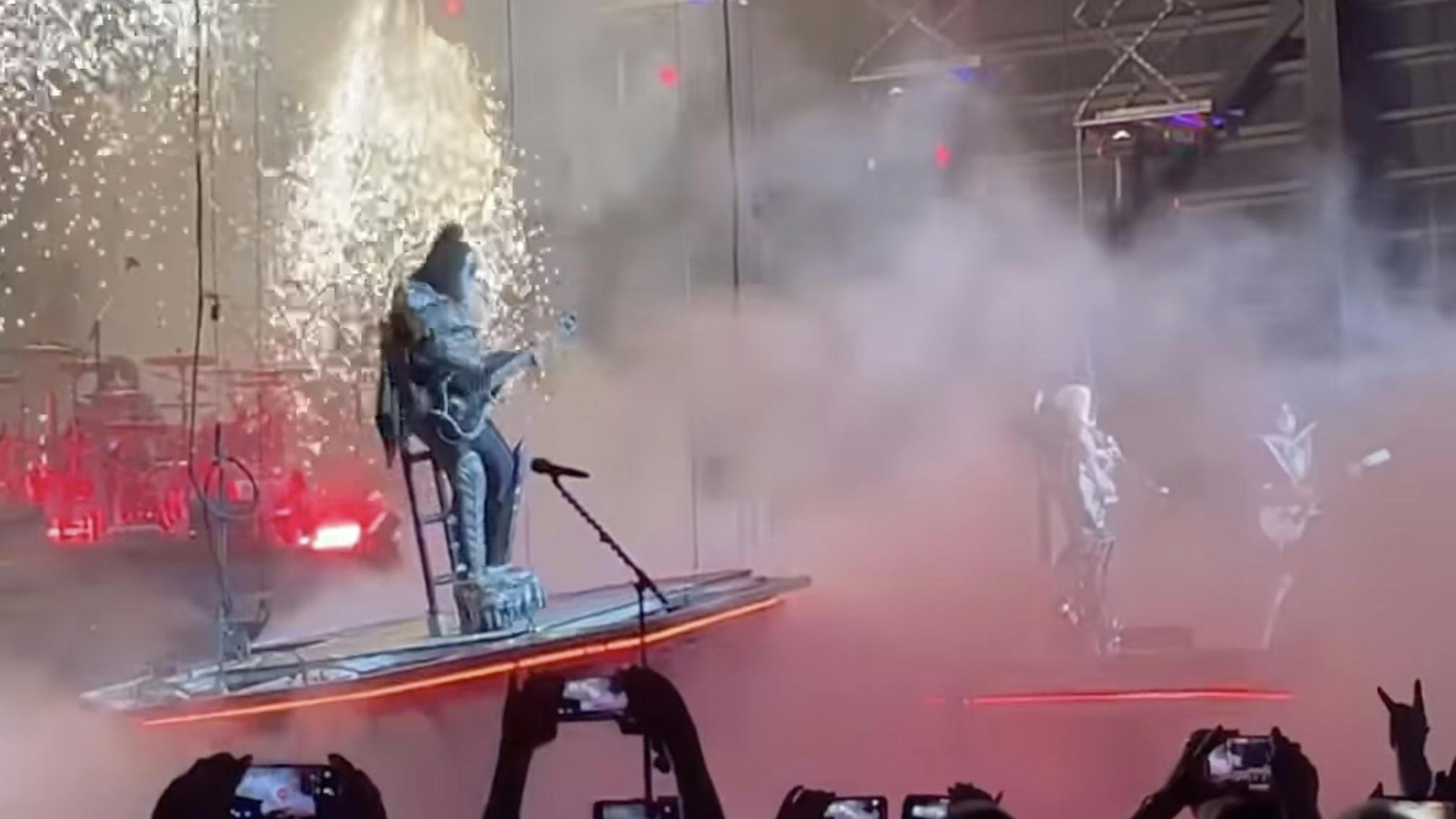 Gene Simmons experiences 'Spinal Tap moment' as platform malfunctions at KISS show