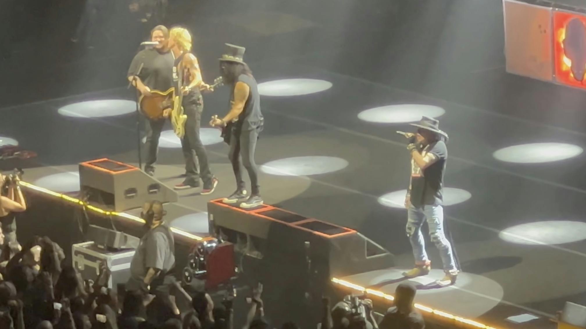 Wolfgang Van Halen joins Guns N’ Roses onstage to perform Paradise City