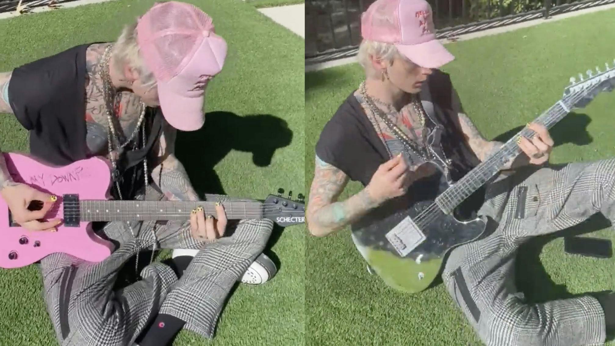 MGK teases snippet from Mainstream Sellout, unveils new guitar for this era