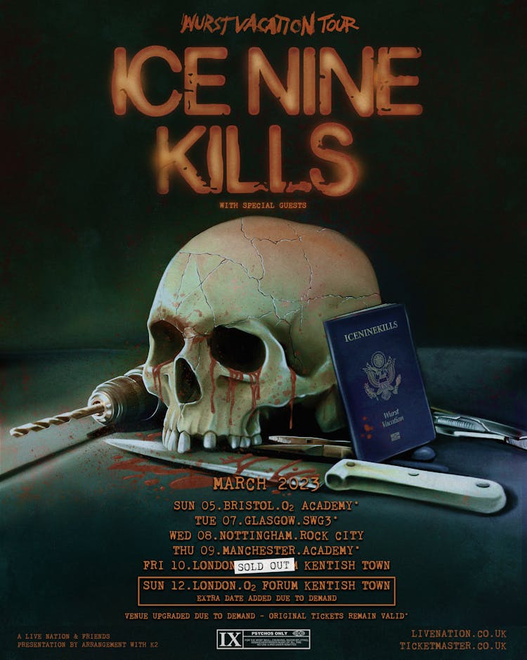 Ice Nine Kills announce upgraded venues for UK tour Kerrang!