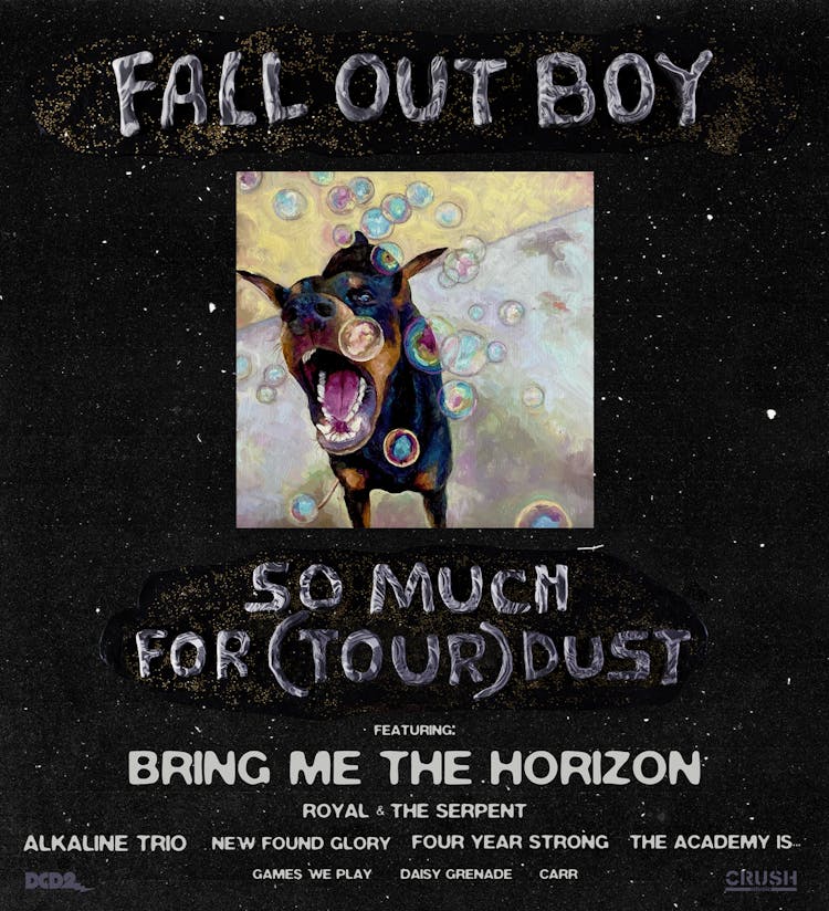 fall out boy tour music list