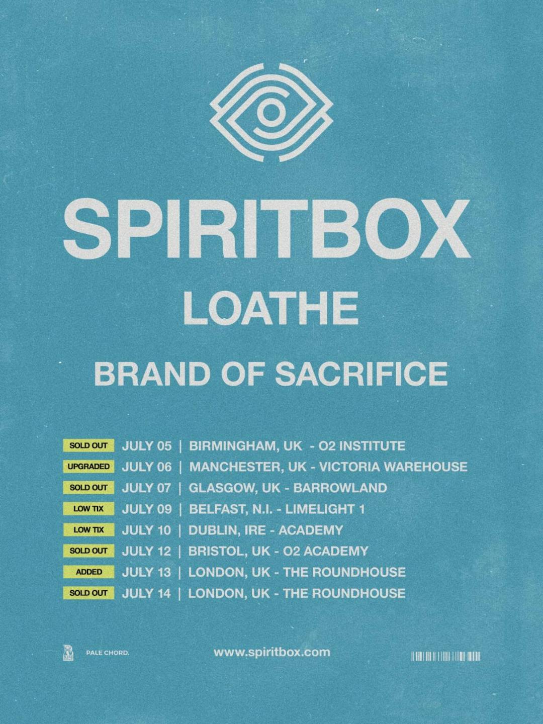 spiritbox uk tour support
