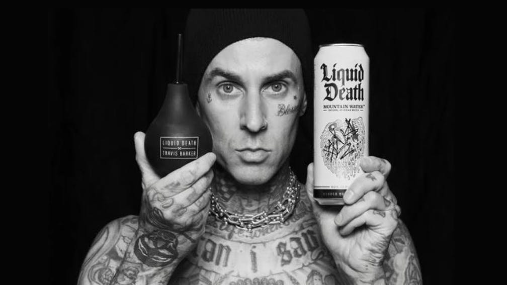 Travis Barker has released his own enema kit with Liquid Death