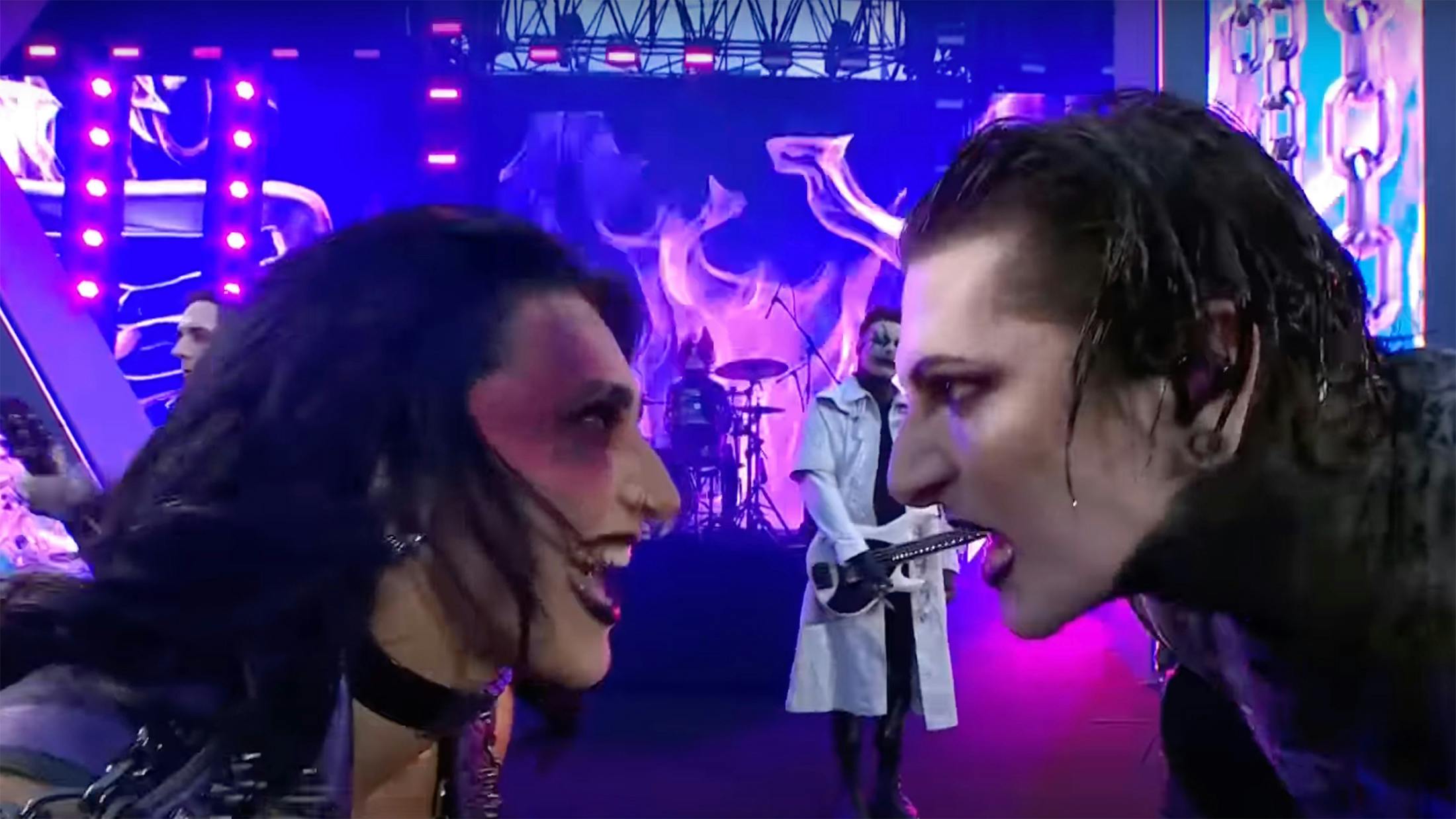 Watch Motionless In White play Rhea Ripley to the ring at WrestleMania