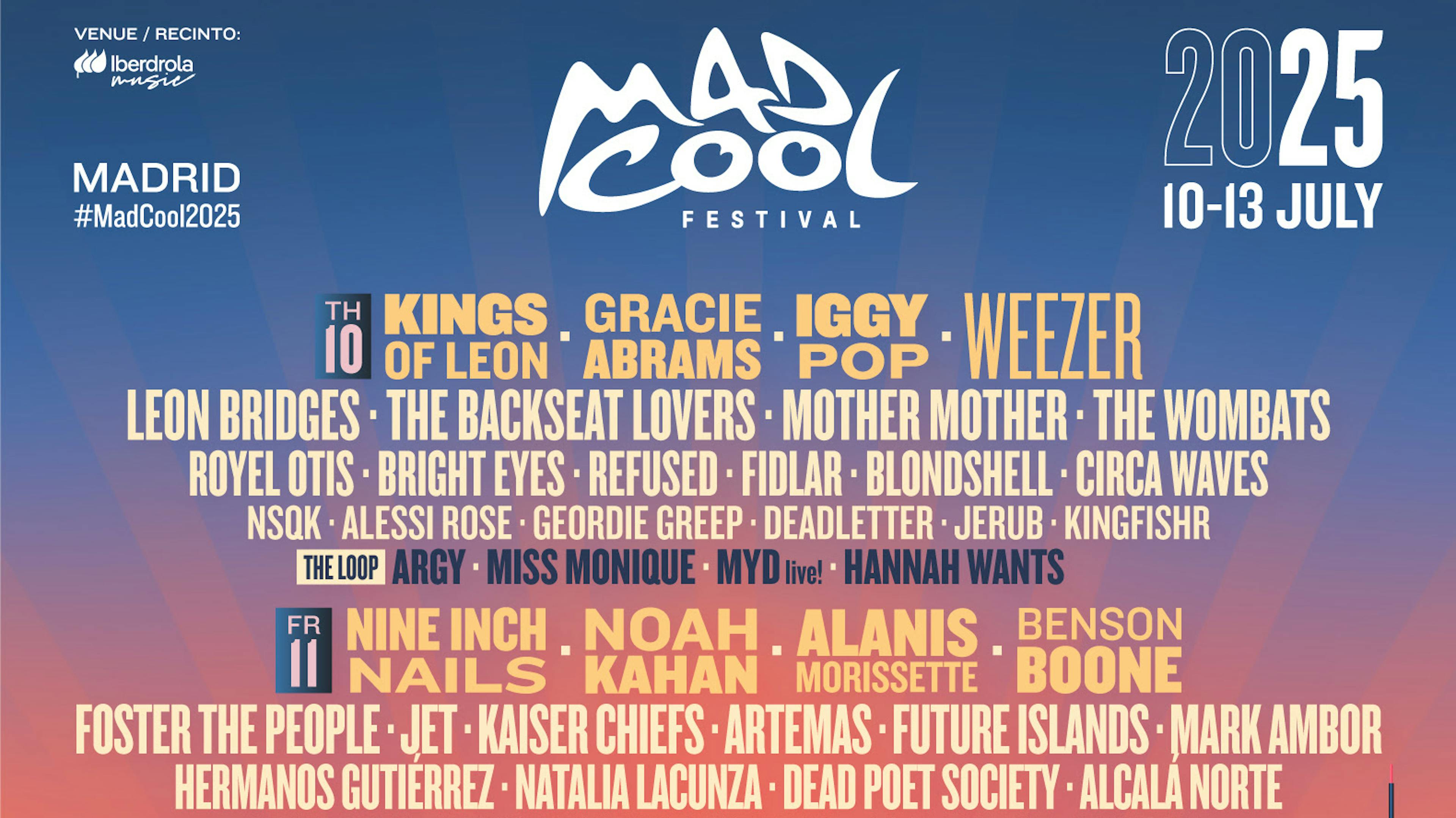 Mad Cool announce more bands and day splits for this summer