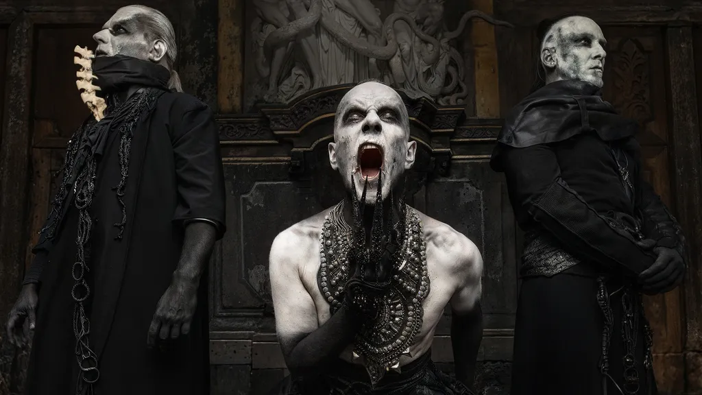 The band Behemoth with Nergal screaming
