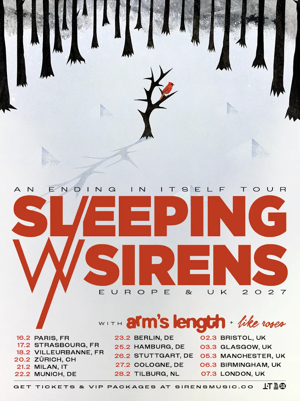 Sleeping with sirens tour poster