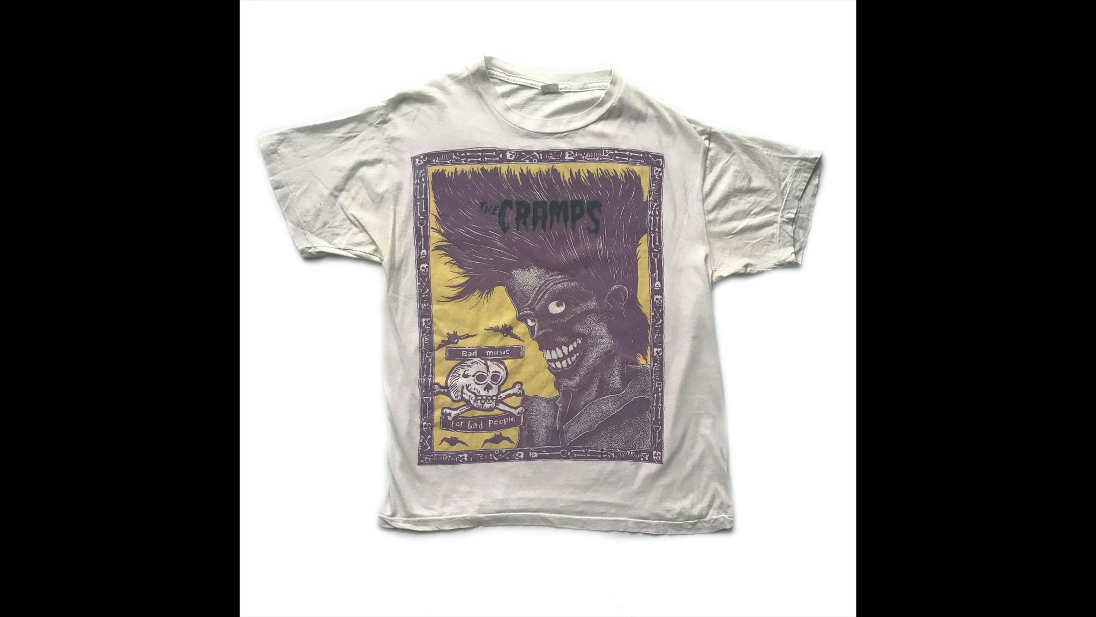 Promo shirt for the 1984 compilation release ‘Bad Music For Bad People’.