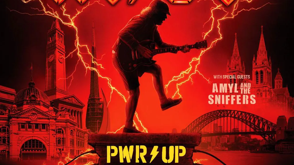 ACDC Australia tour 2025 Amyl And The Sniffers poster header