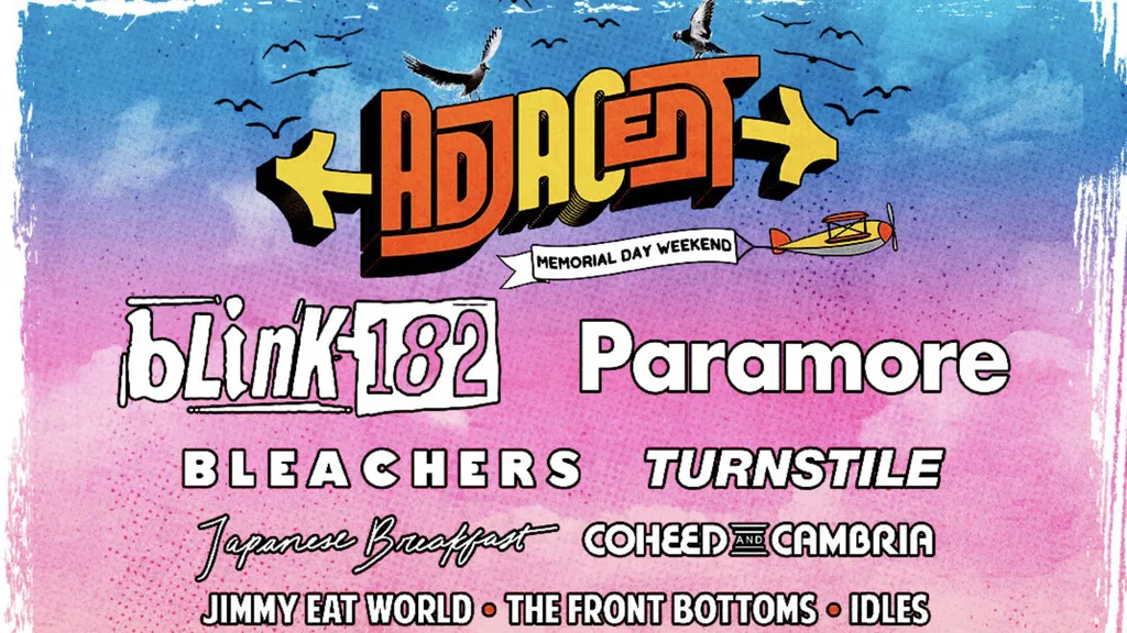 Adjacent Music Festival 2023 header blink 182 Paramore Turnstile