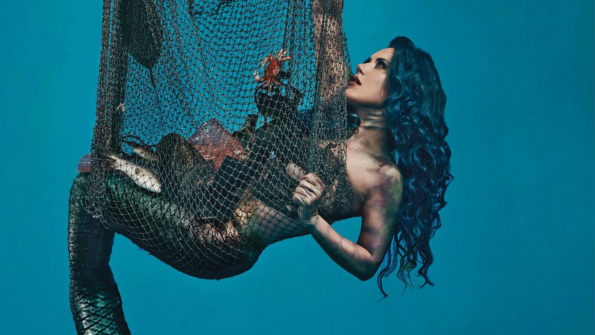 See Alissa White-Gluz transform into a mermaid for striking new PETA ad