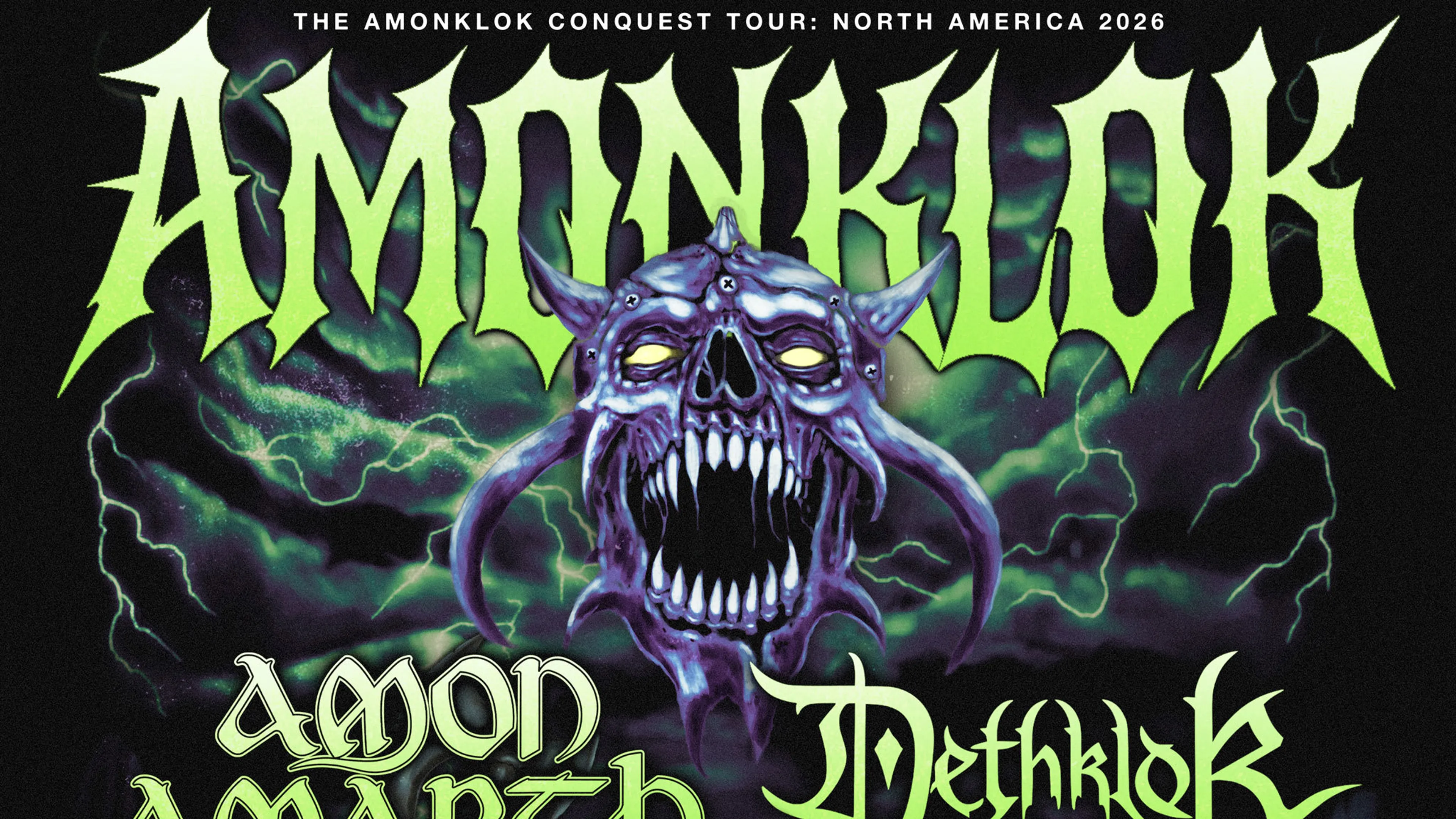 Amon Amarth and Dethklok reveal The Amonklok Conquest tour 2026