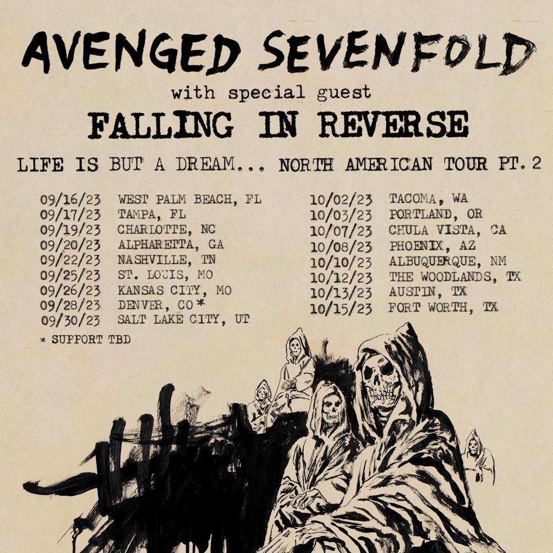 avenged sevenfold tour dates 2023