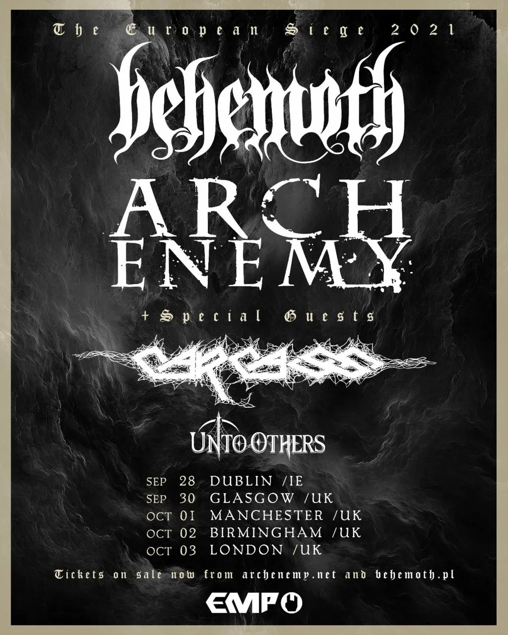Behemoth Arch Enemy Tour
