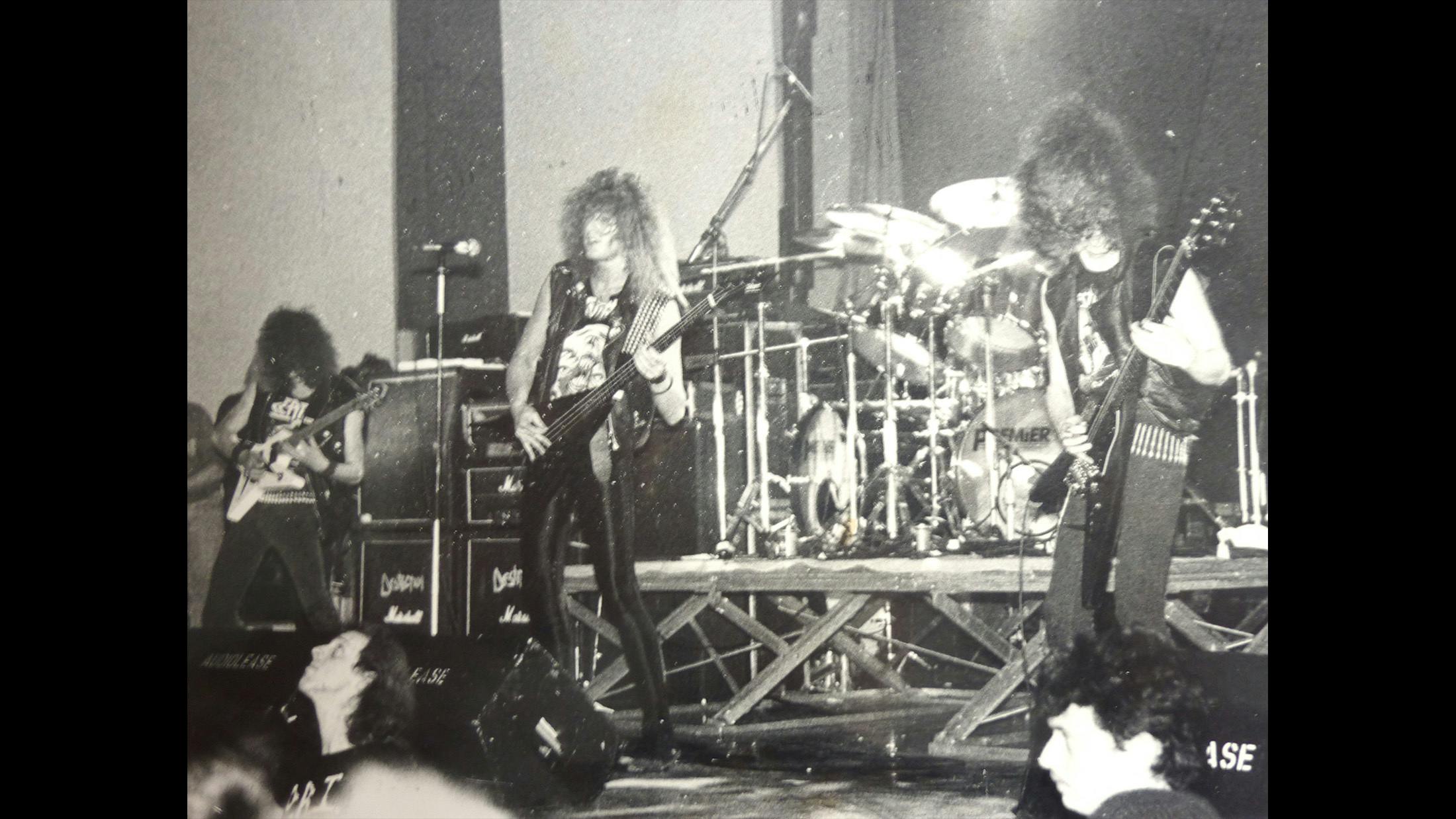 This shot is taken on the Release From Agony headline tour in 1987.