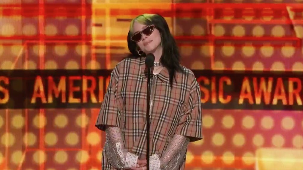 Watch Billie Eilish Introduce Green Day At The AMAs: "Growing Up, There Was No Band More Important To Me"