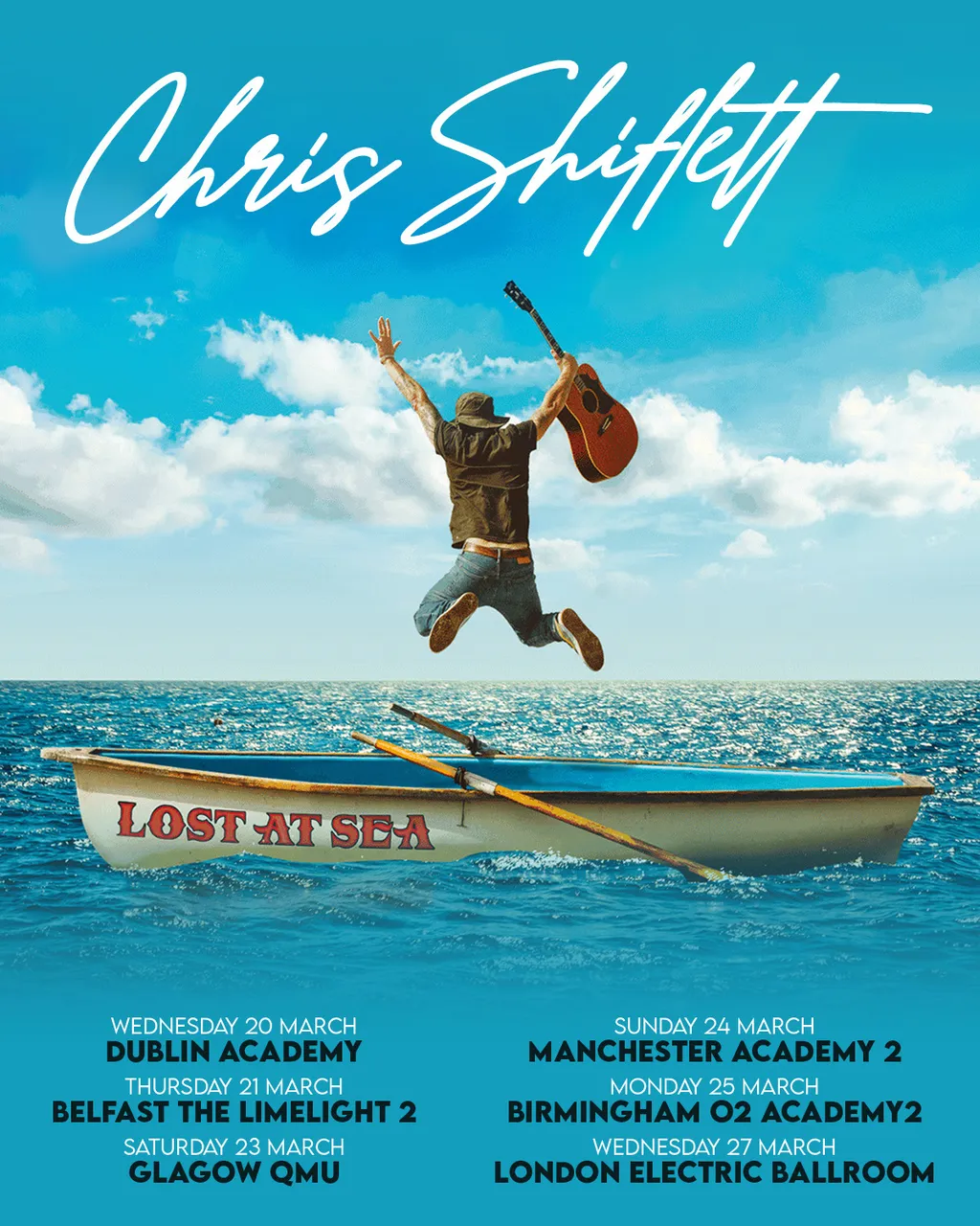 Chris Shiflett March 2024 UK tour poster