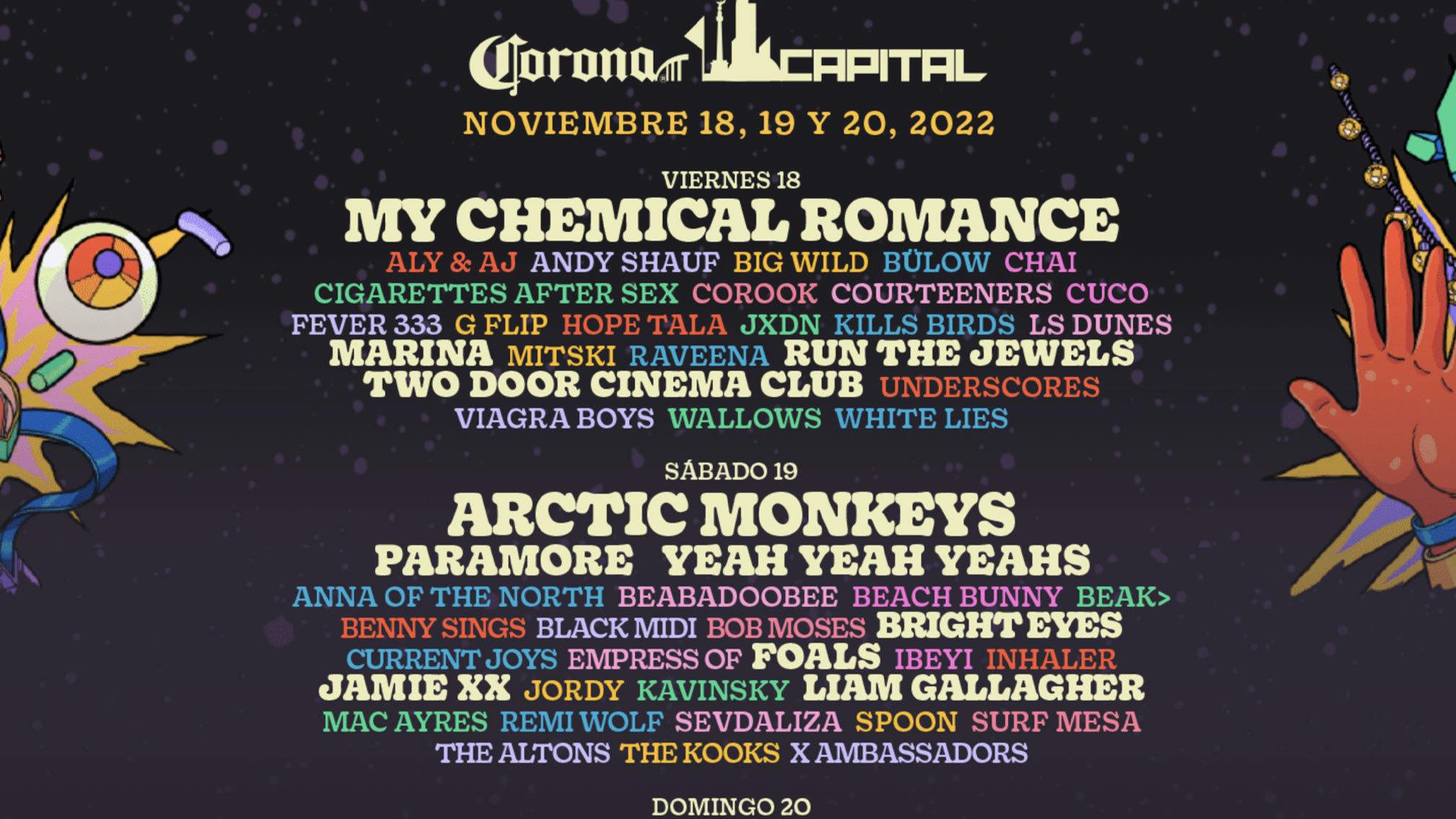 My Chemical Romance, Paramore and more for Mexico’s Corona Capital festival