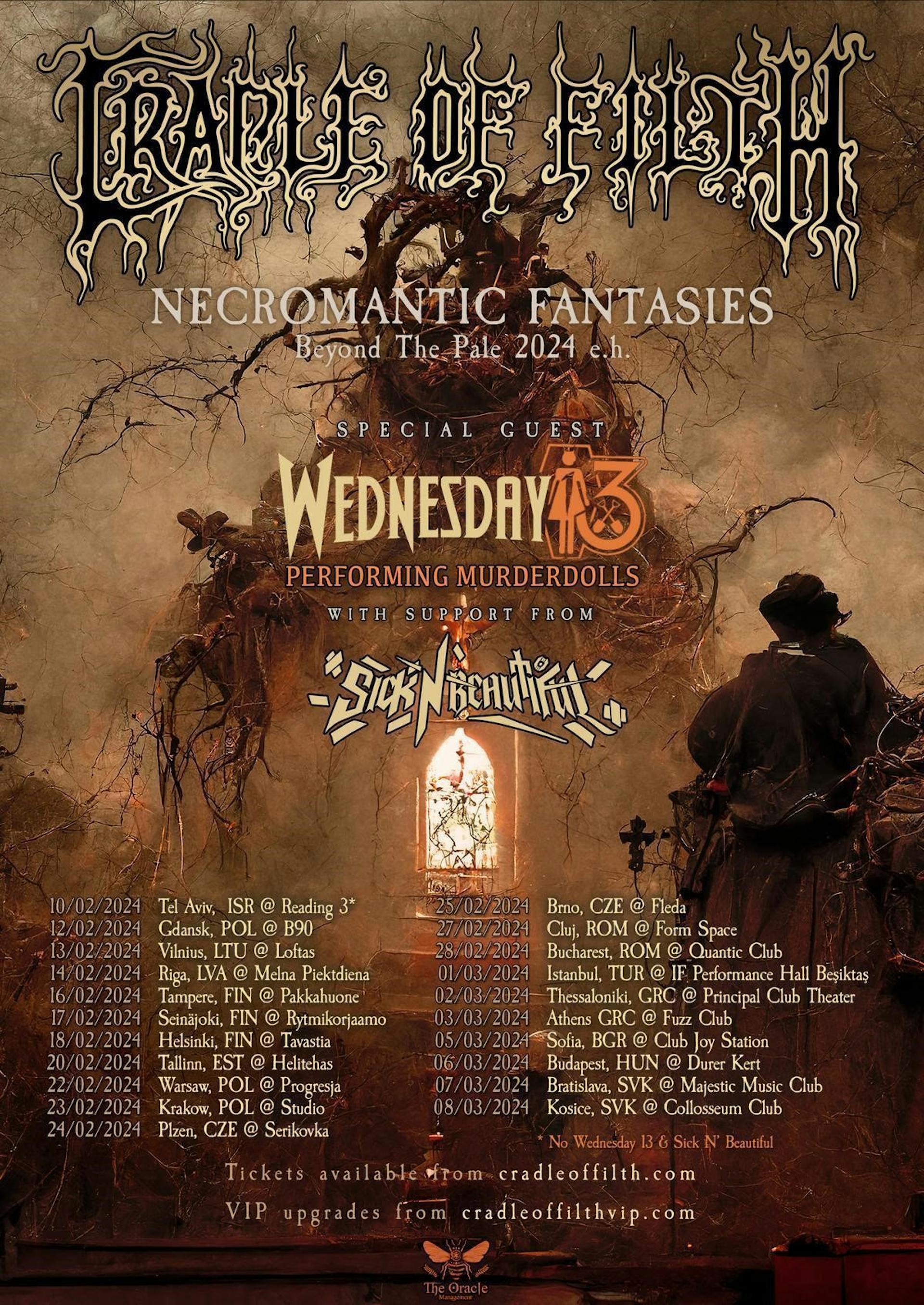 Cradle Of Filth announce 2024 European tour, with special… Kerrang!