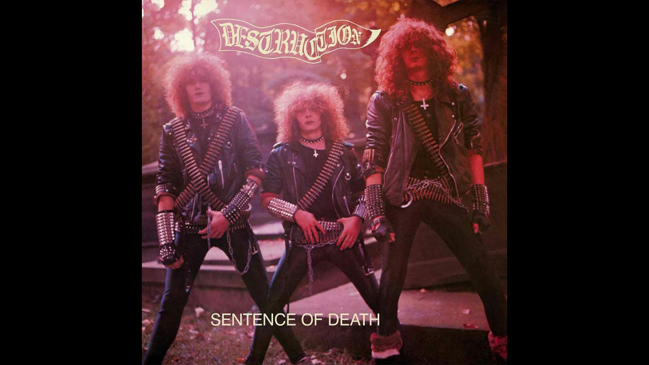 The legendary Sentence Of Death cover. Kind of funny that the label made it in PINK and the album is now a thrash classic. Maybe not really the best colour for an old school metal record?