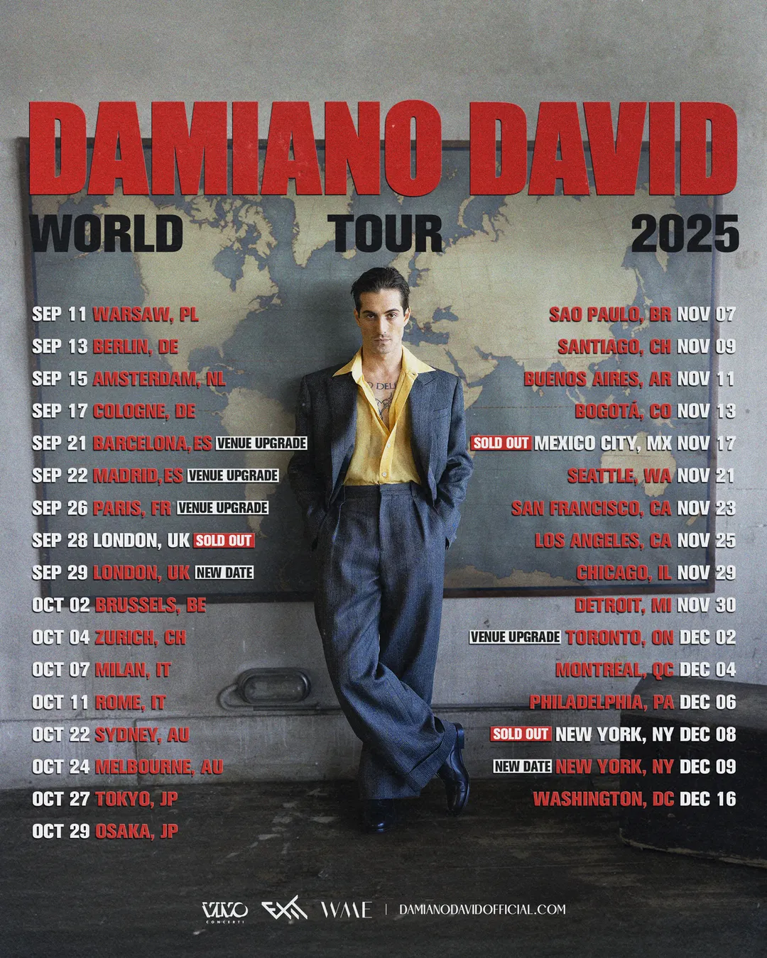 Damiano David adds more tour dates in London and New York | Kerrang!