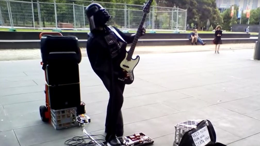 Watch Darth Vader Busking And Playing Rage Against The Machine