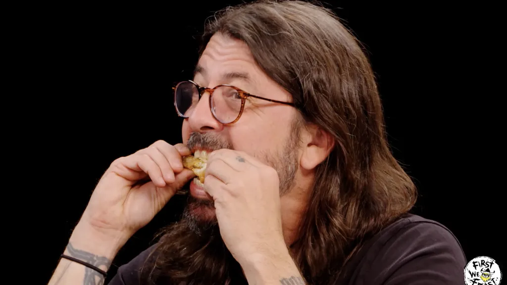Dave Grohl Hot Ones First We Feast header