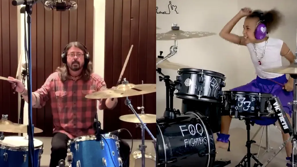Dave Grohl Nandi Bushell Drum Off