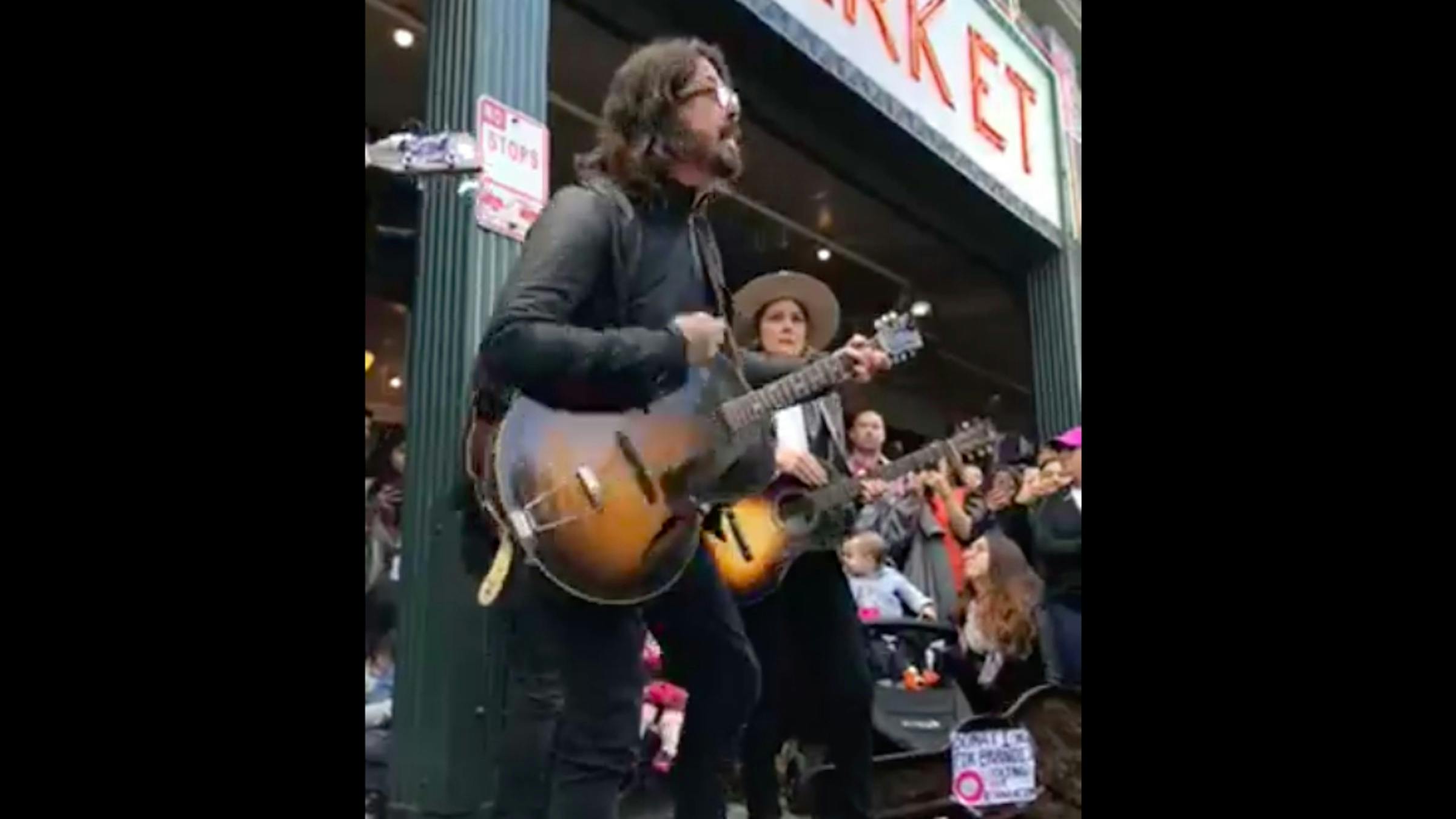 Watch Dave Grohl And Brandi Carlile Go Busking Together In Seattle
