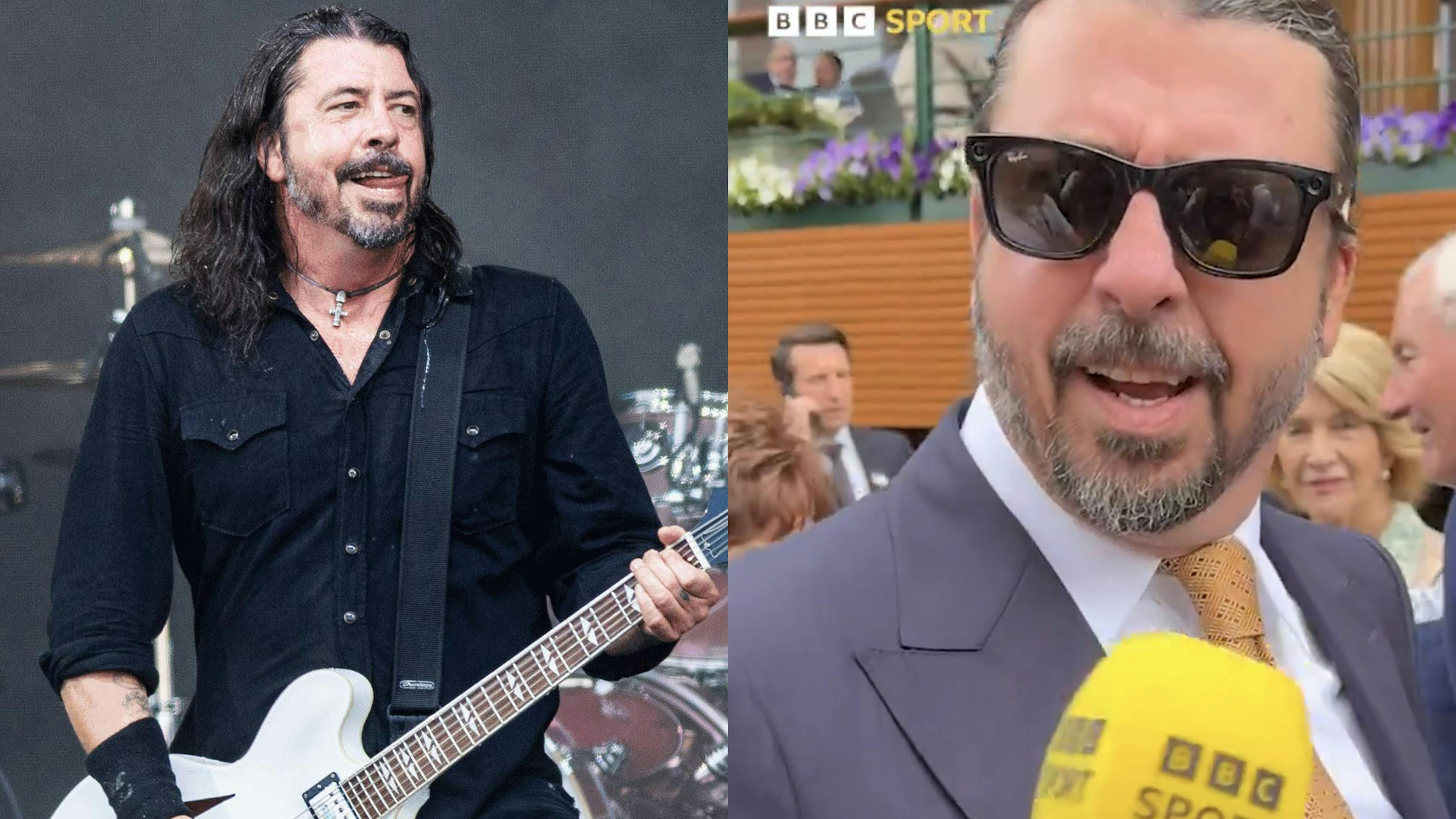 Suited-up Dave Grohl makes Wimbledon appearance between Foo Fighters summer shows