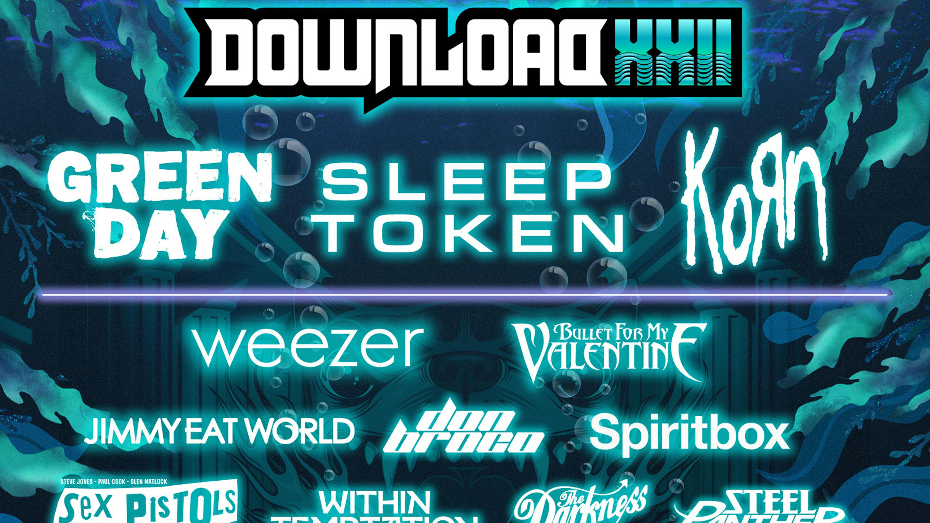 Green Day, Sleep Token, Korn and over 90 more bands confirmed for Download Festival 2025