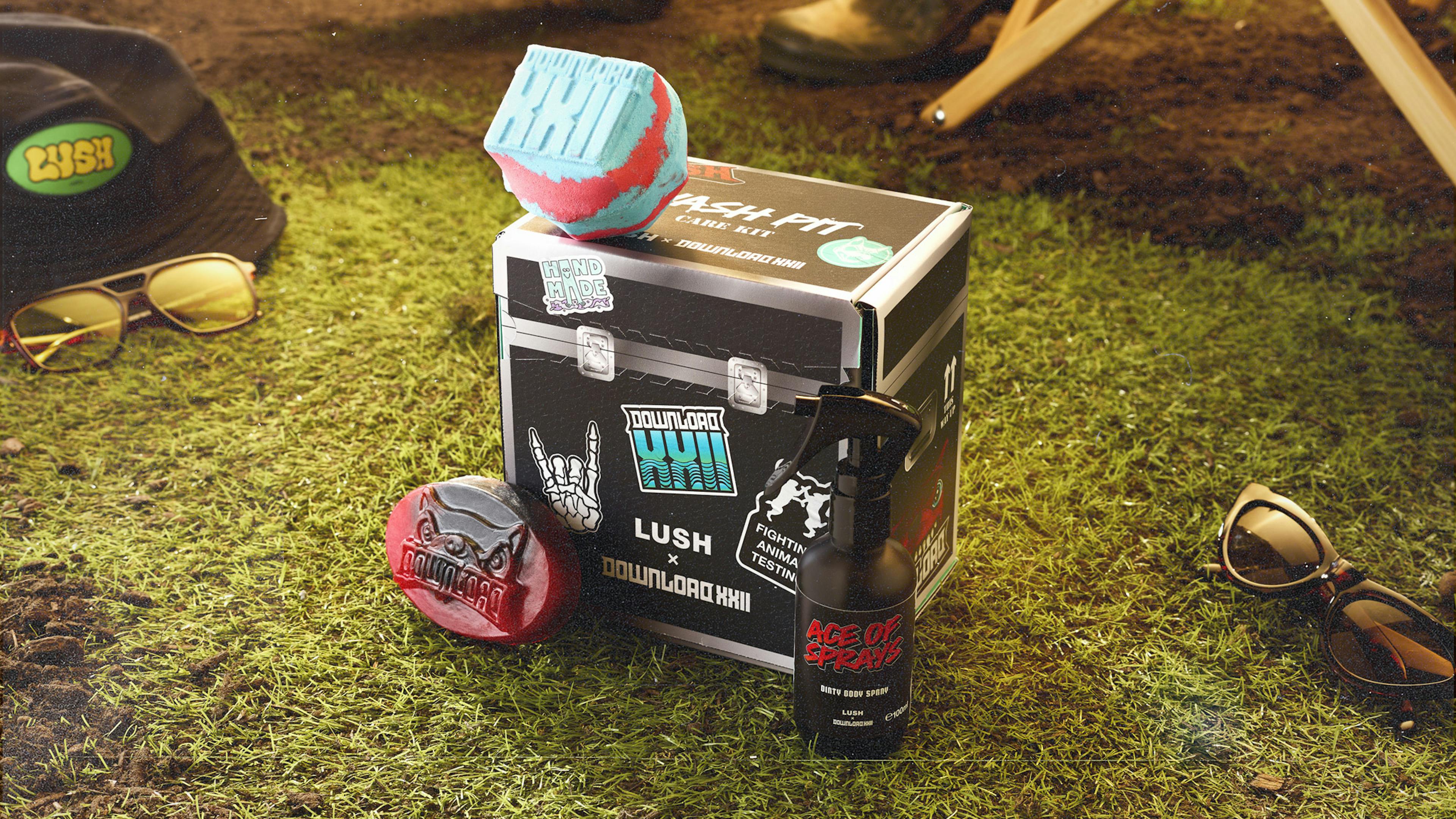 Download team up with Lush for “festival-revival” kit
