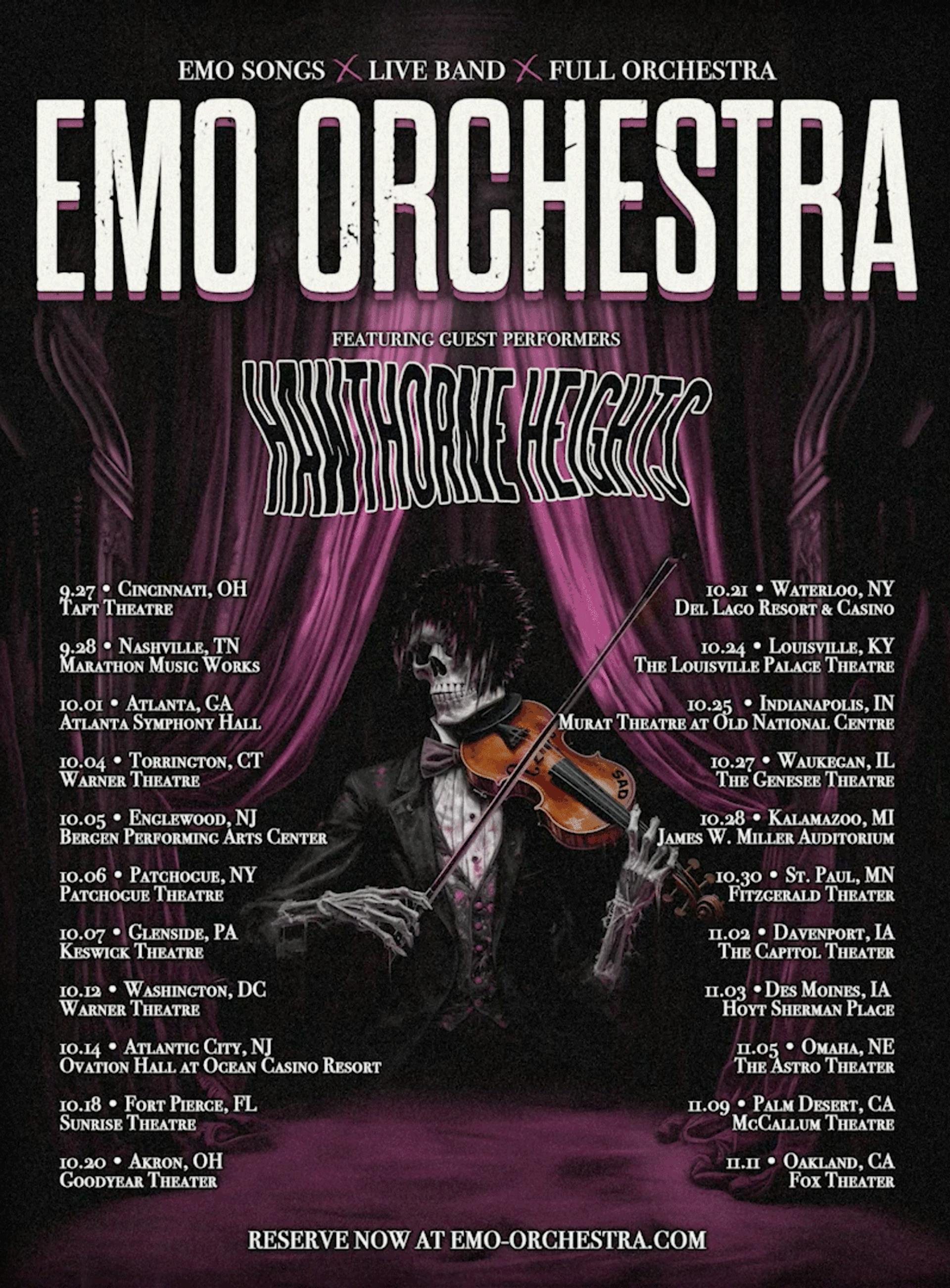 An emo orchestra is going on tour “For emo lovers and… Kerrang!